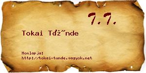 Tokai Tünde névjegykártya