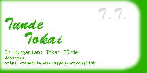 tunde tokai business card